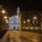 chiesa di san francesco vista di notte a Pescia